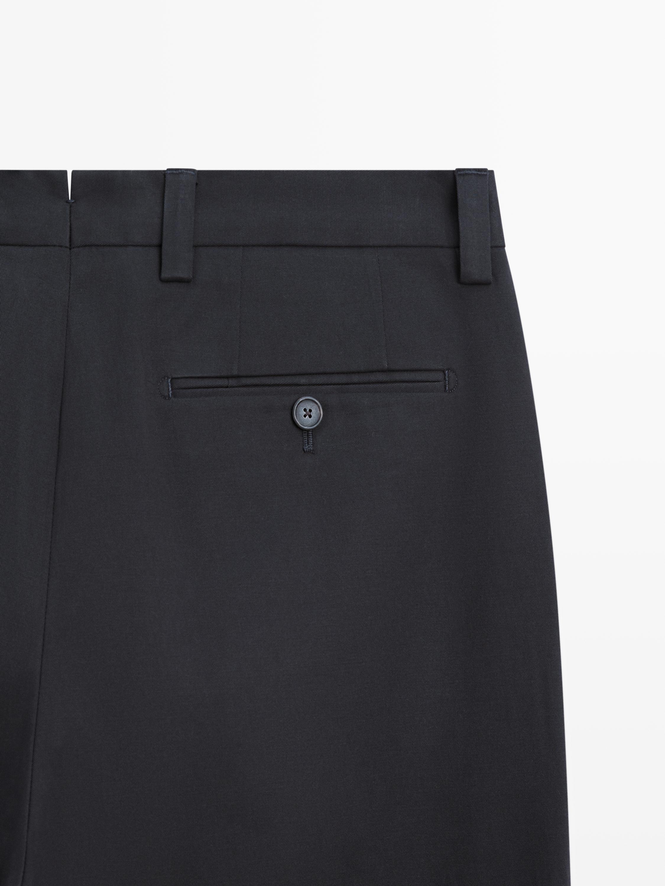 Tailored fit barrel trousers
